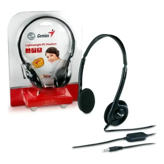Audifonos Con Microfono Genius Hs-m200c Para Notebook Negro