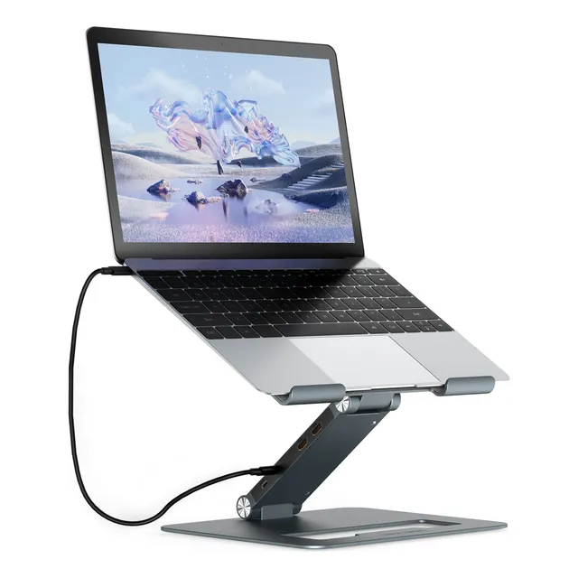 Soporte Ajustable Para Laptop Wavlink Con Base Usb C 9 En 1