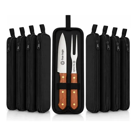 10 Kit Churrasco Personalizado Logo Empresa Brinde Exclusivo