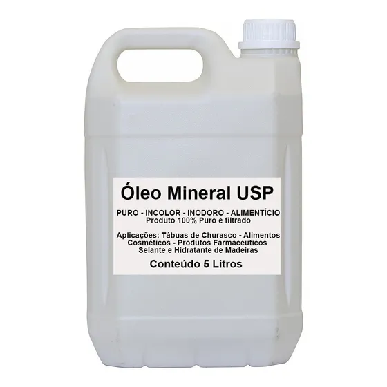 Óleo Mineral Usp Puro Galão De 5 Litros