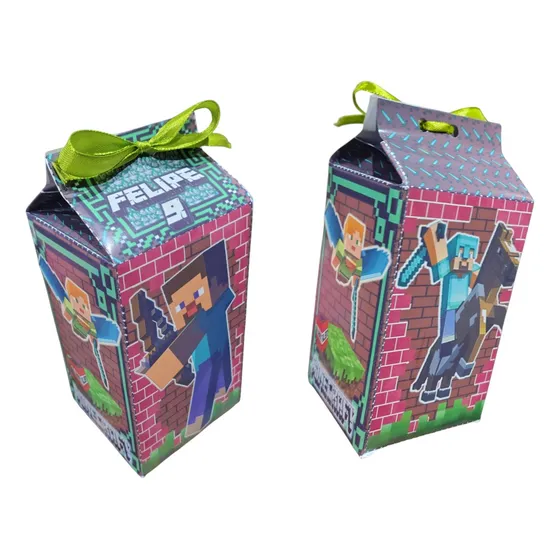 Minecraft Cajitas Mílkbox × 20 Personalizados