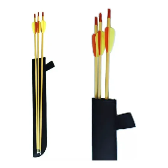 Kit Arco E Flecha /  Aljava Cintura As-3m +3 Flechas Madeira