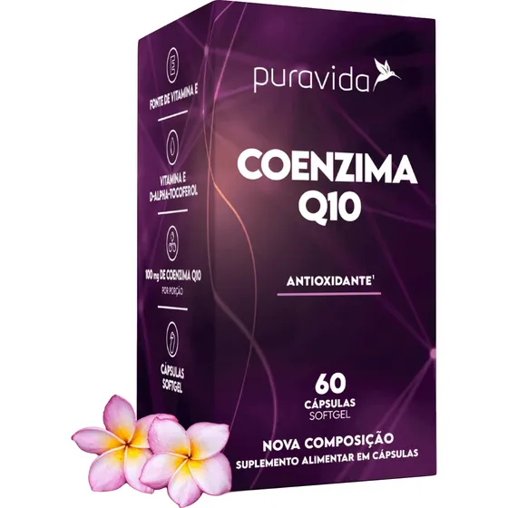 Coenzima Q10 Coq-10 100mg + Vitamina E - 60 Cáps Pura Vida