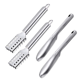 4 Herramienta Removedora Escamas Pescado Acero Inoxidable 4 Herramienta Removedora Escamas Pescado Acero Inoxidable