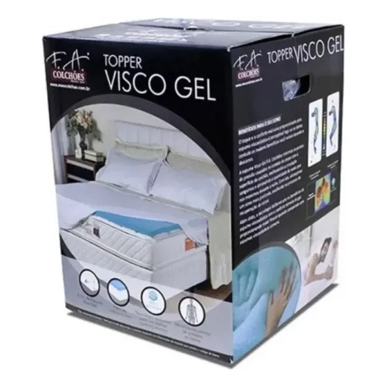 Pillow Top Viscogel F.a 193 Cm X 203 Cm X 4 Cm King