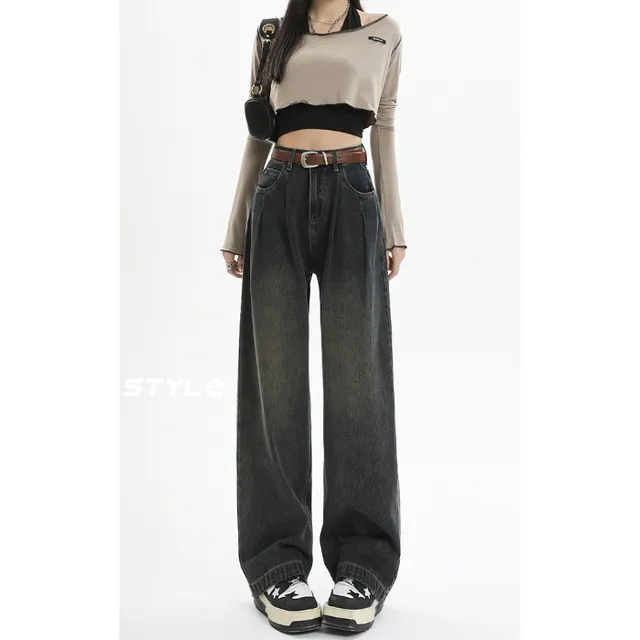 Vaqueros Holgados De Tubo Recto Para Mujer, Primavera, Otoño