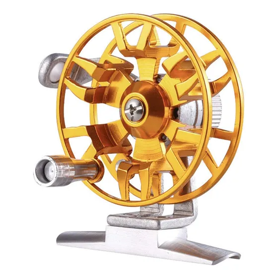 Fly Fishing Reel Tackle Gear Acessórios Hand Reel Golden