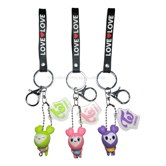 Llavero Goma Twice Lovely K-pop 4cm 1 Pieza