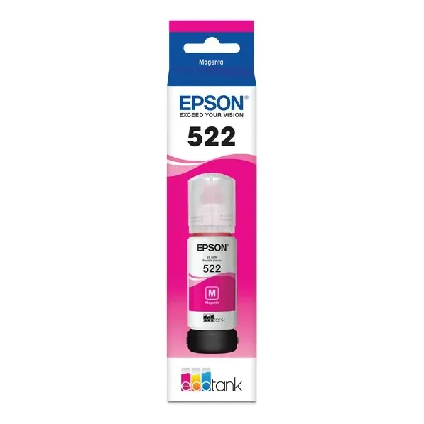 Epson T522 Ecotank Tinta Genuina Rosa Botella 522