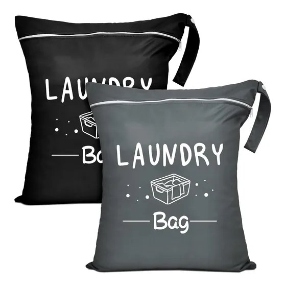 Bolso De Lavandería Impermeable A Prueba De Agua Negro Gris