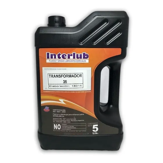 Aceite Transformador Llaves Motores Eléctricos 5 Litros Interlub