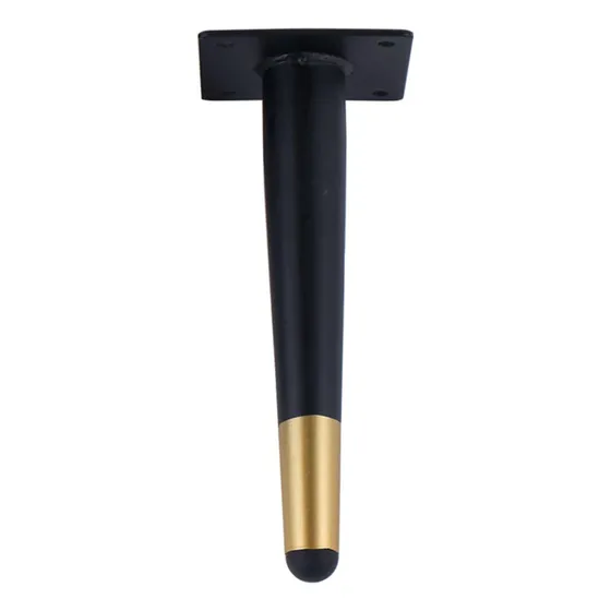Mxg-cfyp Patas De Muebles Negro Dorado Metal Pies Cónicos