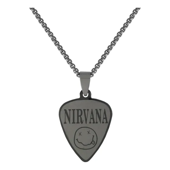 Dije Púa De Guitarra Nirvana + Cadena De 60cm