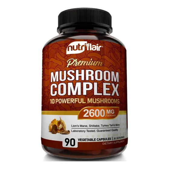 Suplemento De Hongos De 90 Cápsulas 2600 Mg Nutriflair