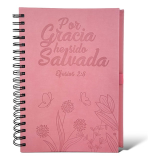 Libreta Con Versículos Y Diseños/ Rosa Claro Libreta Con Versículos Y Diseños/ Rosa Claro