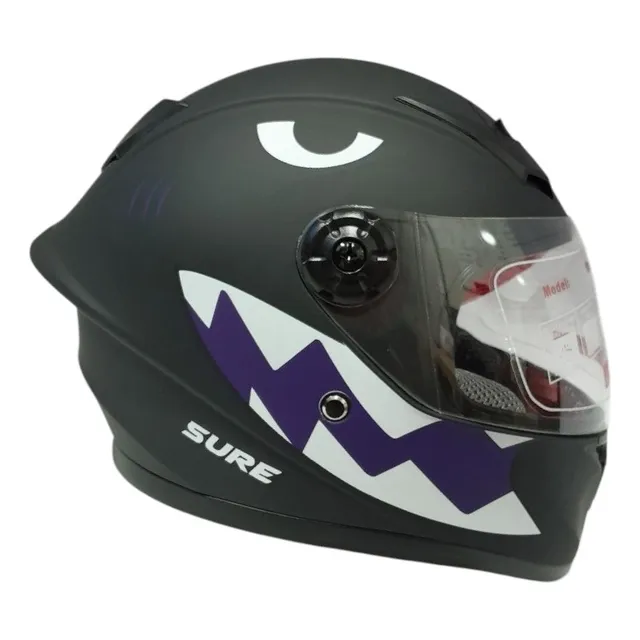 Casco Integral Para Niño Shark Marca Sure Negro