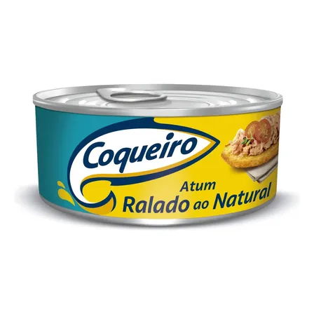 Atum Ralado Ao Natural Lata Com 170g Coqueiro