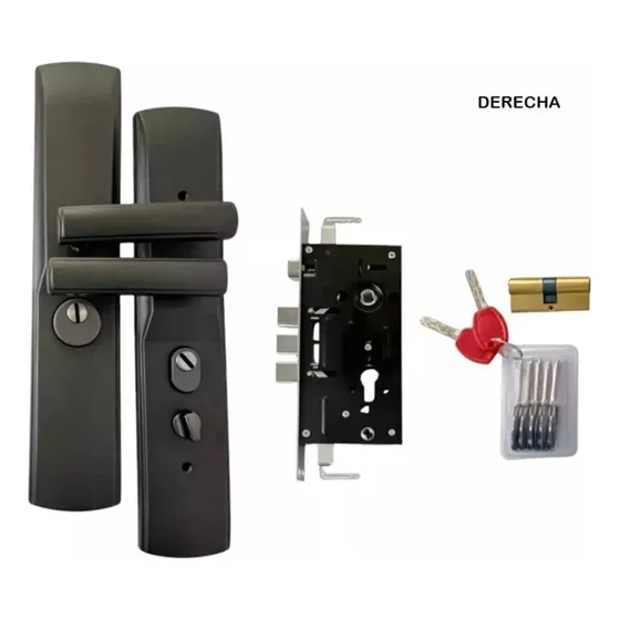 Cerradura De Seguridad 60 Mm Cilindro Y Manillas Pta China