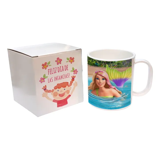 Taza Plastico Con Caja Carton Personalizados Dia Niño Jardin