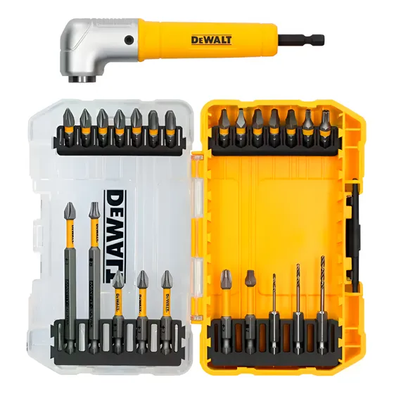 Juego De 25 Brocas Con Accesorio De Ángulo Recto Dewalt