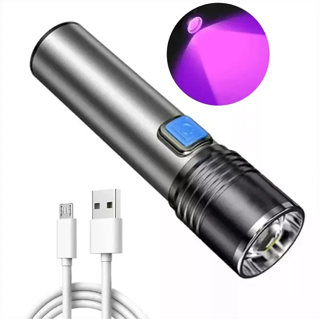 Linterna Ultravioleta Con Batería Interna Recargable, 395nm