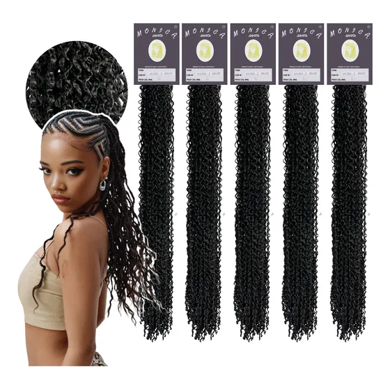 Kit 5 Cabelo Trançado Miojinho Canecalon 