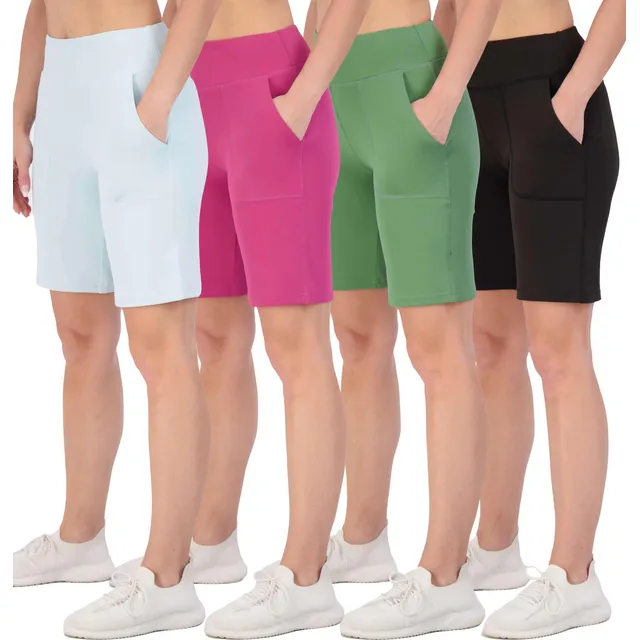 Real Essentials 4: Bermuda Larga Cintura Alta Para Mujer 9 
