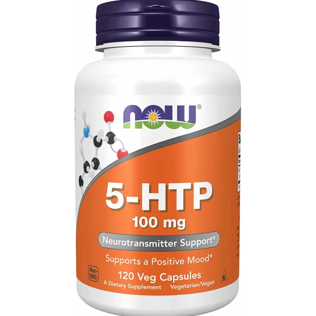 5htp 100 Mg, Soporte Para Neurotrasmisores 120 Cápsulas Now.