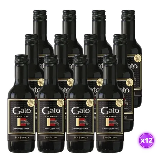 12x Vino Gato Premium Cabernet Sauvignon - 187cc
