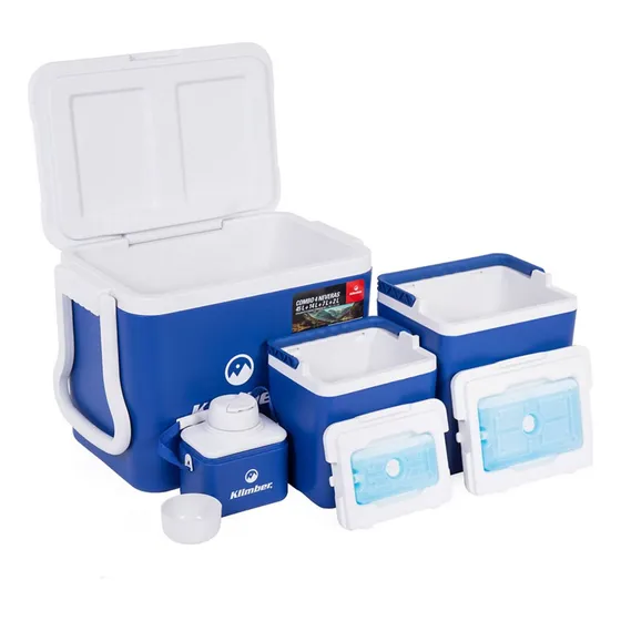 Combo Cooler 4 Piezas Azul