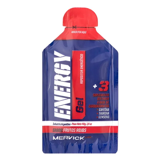 Gel Energy Repositor Energetico 40g Mervick Lab Cafeina Unid