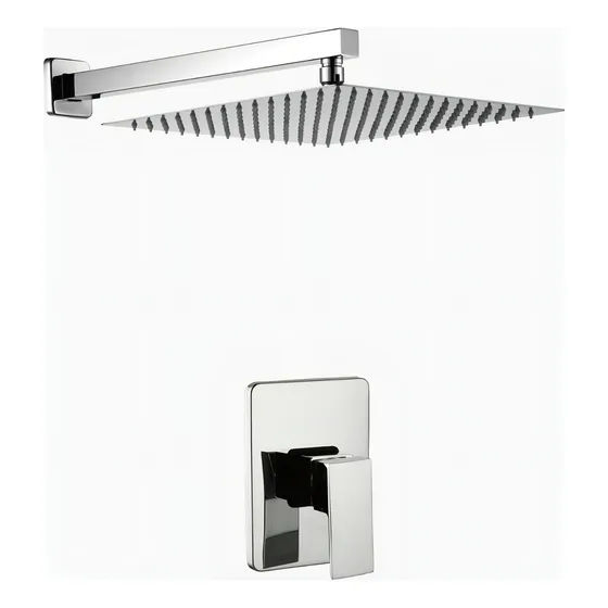 Regadera De Ducha Maxims Fs004-s Cuadrada Cromada