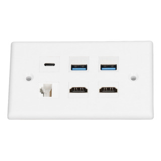 Placa De Pared Ethernet Rj45, 6 Puertos, Interfaz Multimedia Placa De Pared Ethernet Rj45, 6 Puertos, Interfaz Multimedia