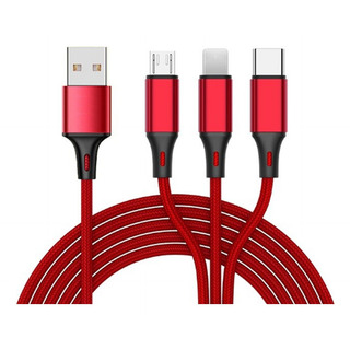 Cabo Carregador Usb 3 Em 1 Micro Usb Carregamento Rapido Cabo Carregador Usb 3 Em 1 Micro Usb Carregamento Rapido