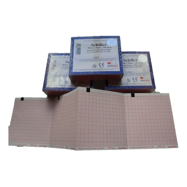 Papel Termico Ecg 80 X 70mm X 300hojas Tipo Z Para Schiller