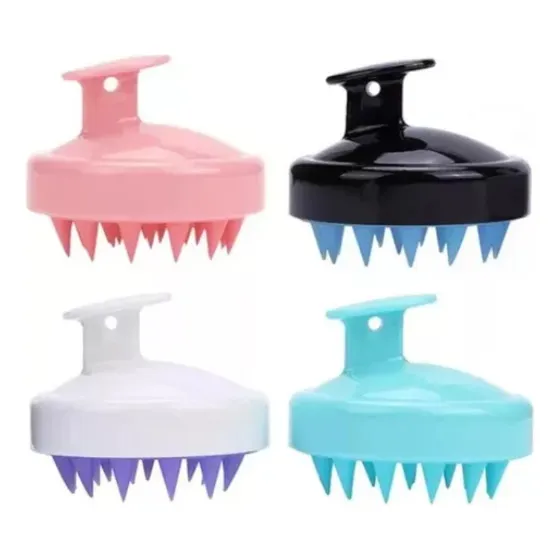 Pack 2 Cepillo Silicona Ducha Masaje Pelo Masajeador Cabello
