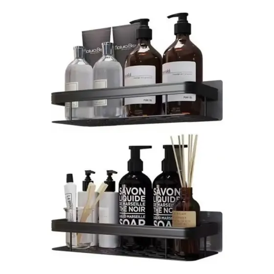 Set X2 Organizador Ducha Repisa Para Ducha Accesorios Baño Negro - 327002