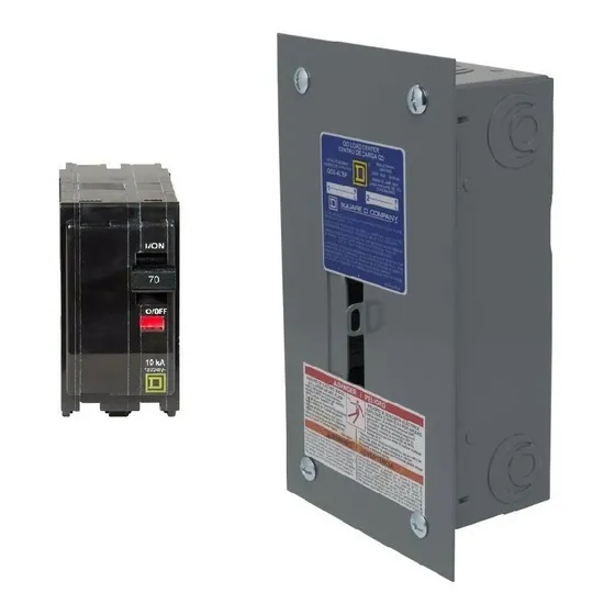 Kit: Centro De Carga Qo24l70 + Interruptor 2x70 Sqd
