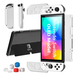Funda Acoplable Para Switch Oled 2021 Con Tpu Y Protector De Funda Acoplable Para Switch Oled 2021 Con Tpu Y Protector De