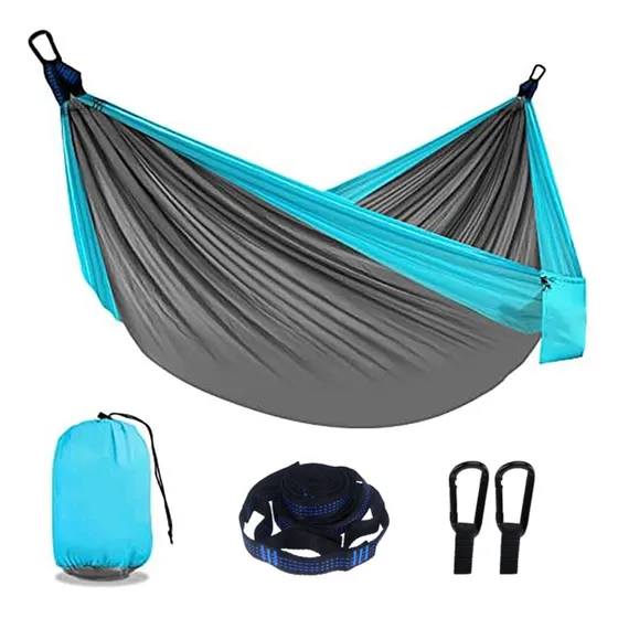Rede de descanso dormir casal acampamento + acessórios cor azul-celeste Perfin