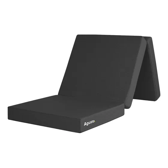 Colchon Indivitual Plegable Agusto® Cama Colchoneta Color Negro
