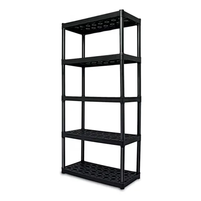 Estante Plástico 5 Niveles 185x43x91 70 Kg Est-5 Truper Color Negro