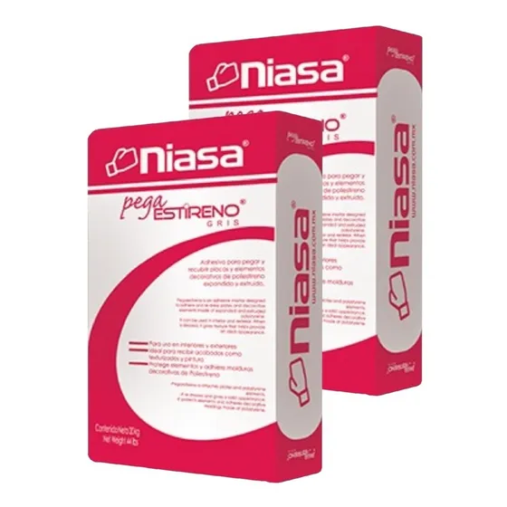 Niasa Pegaestireno Para Adherir Y Revestir Placas 2 Pza