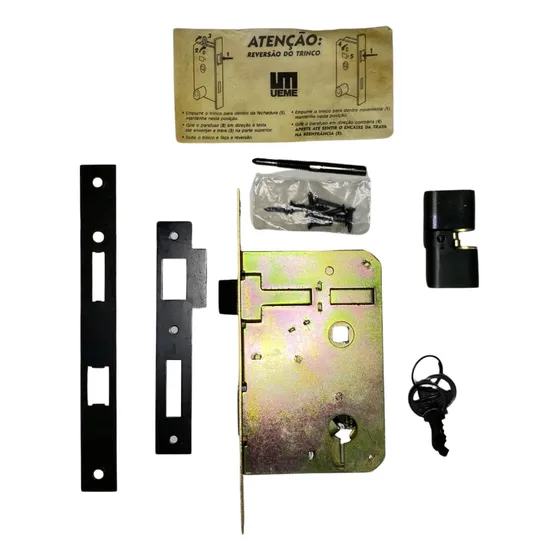 Fechadura Ueme De Cilindro 008-05 Fo Estilo Colonial