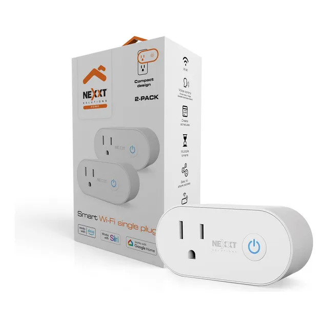 Nhp-s611 2pack Enchufe Inteligente Wi-fi Nexxt Control D Voz Color Blanco