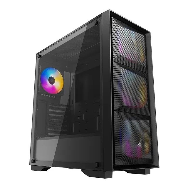 Gabinete Gamer Deepcool Mesh Vidrio Templado + 4 Fanes Argb