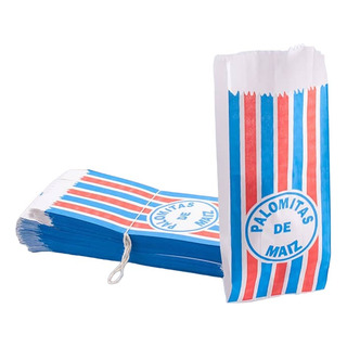 100 Pz Bolsa De Papel Para Palomitas Botanera Impresa 100 Pz Bolsa De Papel Para Palomitas Botanera Impresa