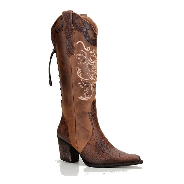 Texana Feminina Cano Longo Detalhado Com Ajuste Texana Feminina Cano Longo Detalhado Com Ajuste