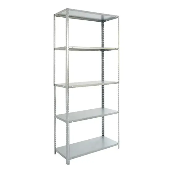 Estante Metalico Enerfit Galvanizada 2229 Plateado Galvanizado de 90cm X 200cm X 30cm Soporta Hasta 40kg