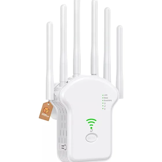 Roteador Rf 6 Antenas 300mbps Wi-fi Branco Longo Alcance